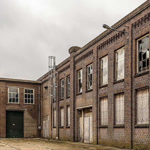 Commercial building ready for demolition