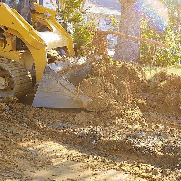 Filling pool with dirt