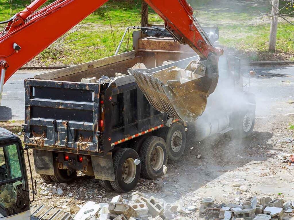 Demolition debris being removed in Pensacola