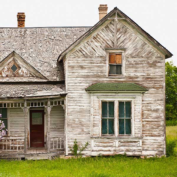 Old house ready for demolition
